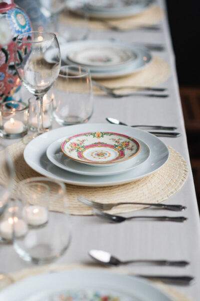 vintage china centerpiece