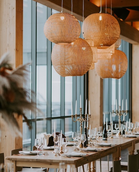 rattan chandeliers for rent